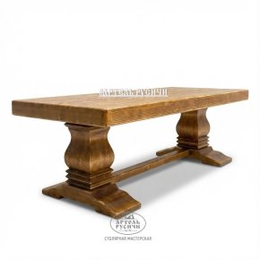 Большой массивный деревянный обеденный стол «Георгиевский»