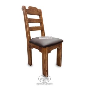 Деревянный стул под старину «Ладожский» с мягкой сидушкой