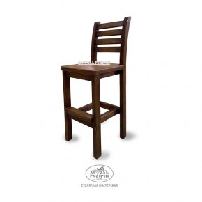 Барный стул под старину из массива «Бали-стайл»