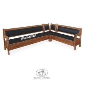 Угловой диван-скамья «Прованс» с мягкой обивкой и местом для хранения