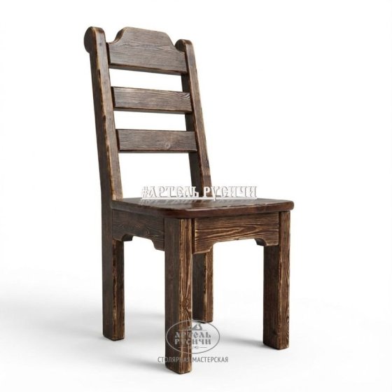 Деревянный стул под старину русский лофт «Ладожский»