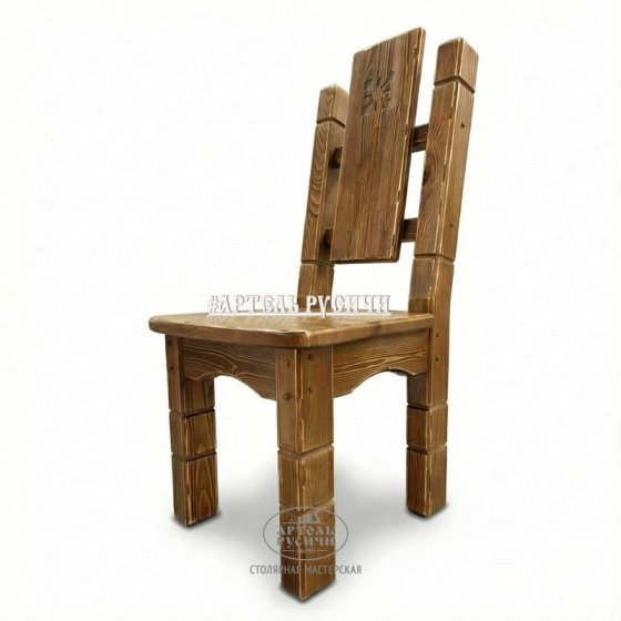 Стул деревянный с резьбой под старину «Суздальский»