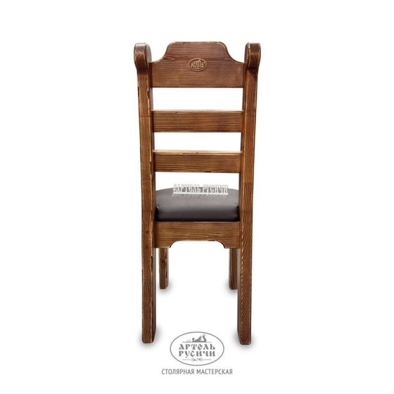 Деревянный стул под старину «Ладожский» с мягкой сидушкой