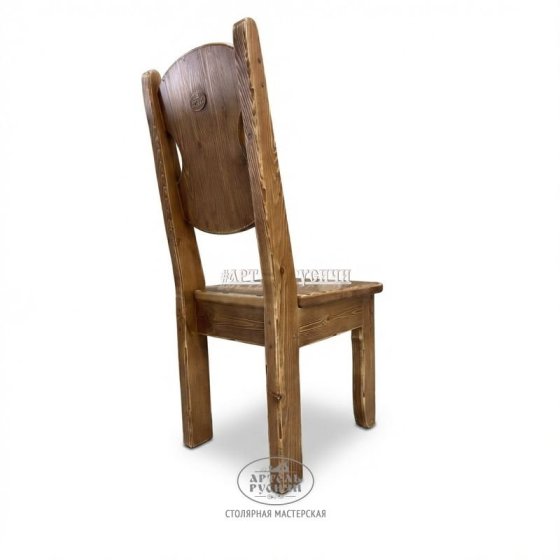 Состаренный стул для бани и кафе из массива дерева «Псковский»
