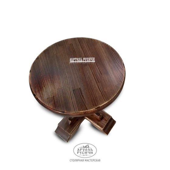 Столик кофейный из массива сосны под старину «Смоленский»