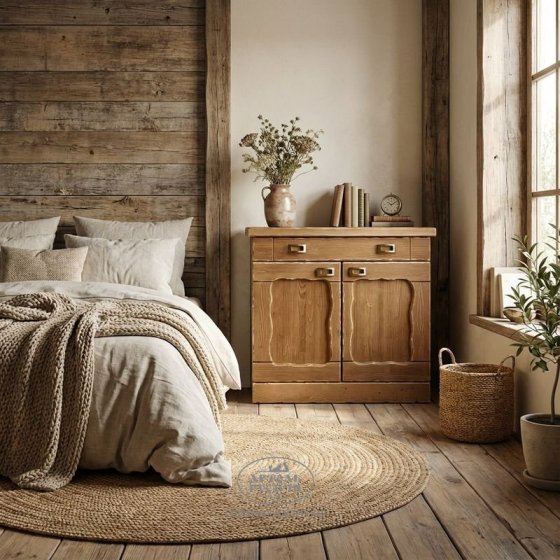 Деревянный комод «Ладожский» под старину из массива северной сосны
