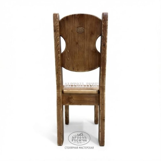 Состаренный стул для бани и кафе из массива дерева «Псковский»