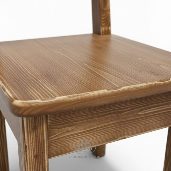 Состаренный стул для бани и кафе из массива дерева «Псковский»