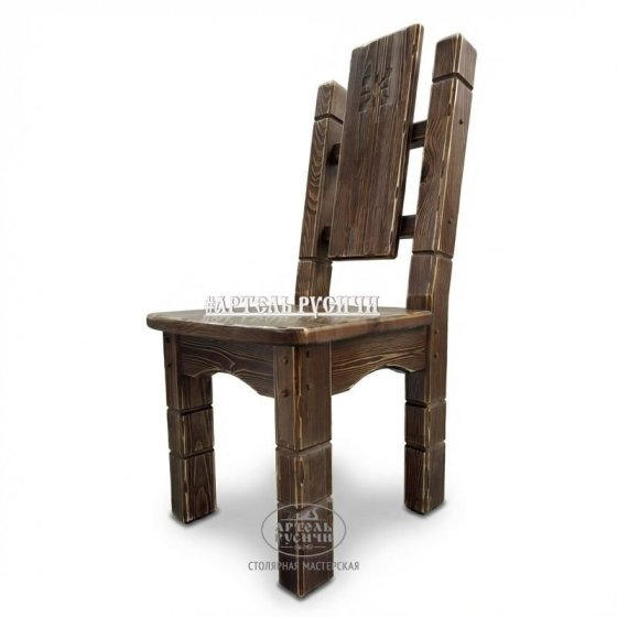 Стул деревянный с резьбой под старину «Суздальский»