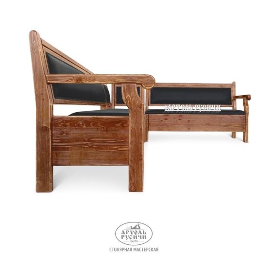 Угловой диван-скамья «Прованс» с мягкой обивкой и местом для хранения