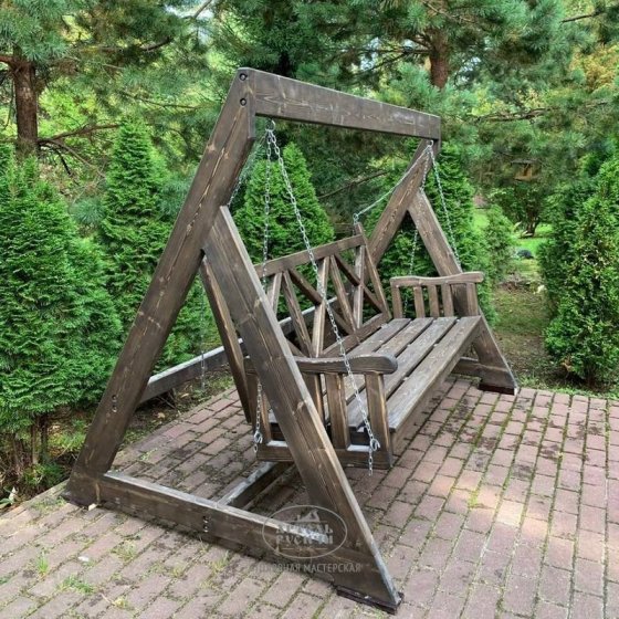 Качели деревянные 