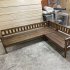 Угловая скамья из массива сосны «Русский лофт»