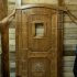 Деревянная арочная дверь под старину «Суздальская» из массива сосны с окном 