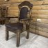 Кресло из массива под старину с мягкой обивкой «Белгородское»