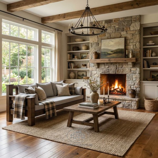 Характеристики Прямой диван «Суздальский» из массива дерева в стиле лофт с мягкими подушками