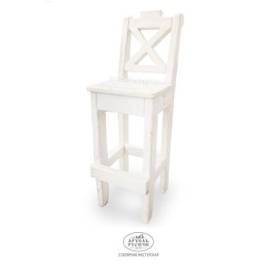 Высокий барный стул «Прованс» из массива дерева