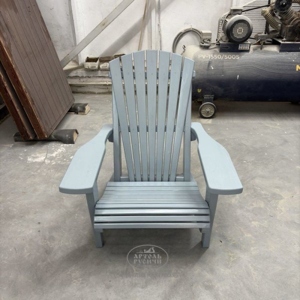 Адирондак увеличенный – садовое кресло из массива дерева для улицы фото вид прямо