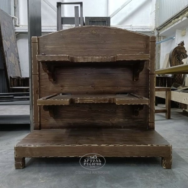 Основание для хранения из массива дерева фото вид прямо